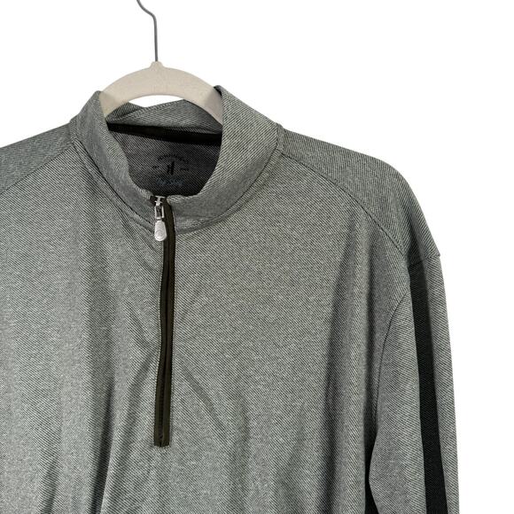 Johnnie-O Farber Prep Performance Quarter Zip Sweater Pine Green Golf Mens Large - Picture 2 of 7
